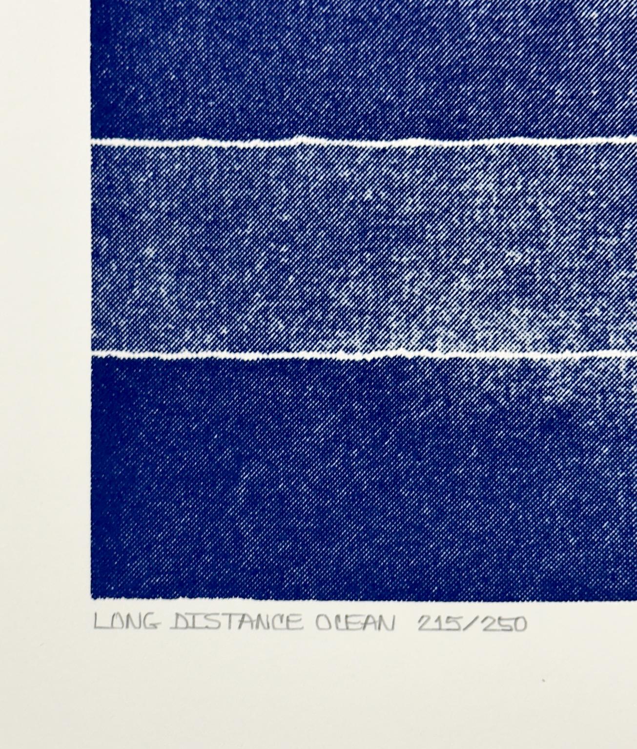 Oceano a lunga distanza 1980 Litografia firmata in edizione limitata - Print Astrattismo geometrico di Arthur Secunda