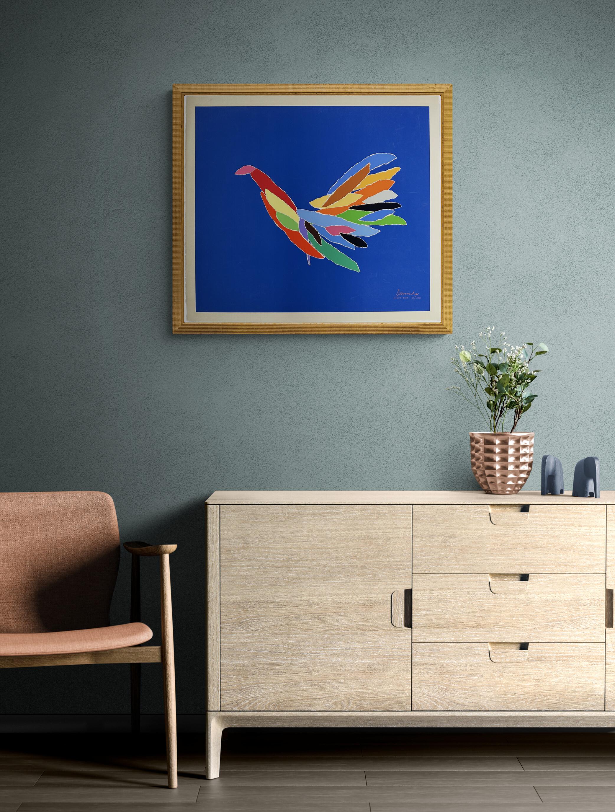 Night Bird, serigrafia firmata in edizione limitata - Print di Arthur Secunda
