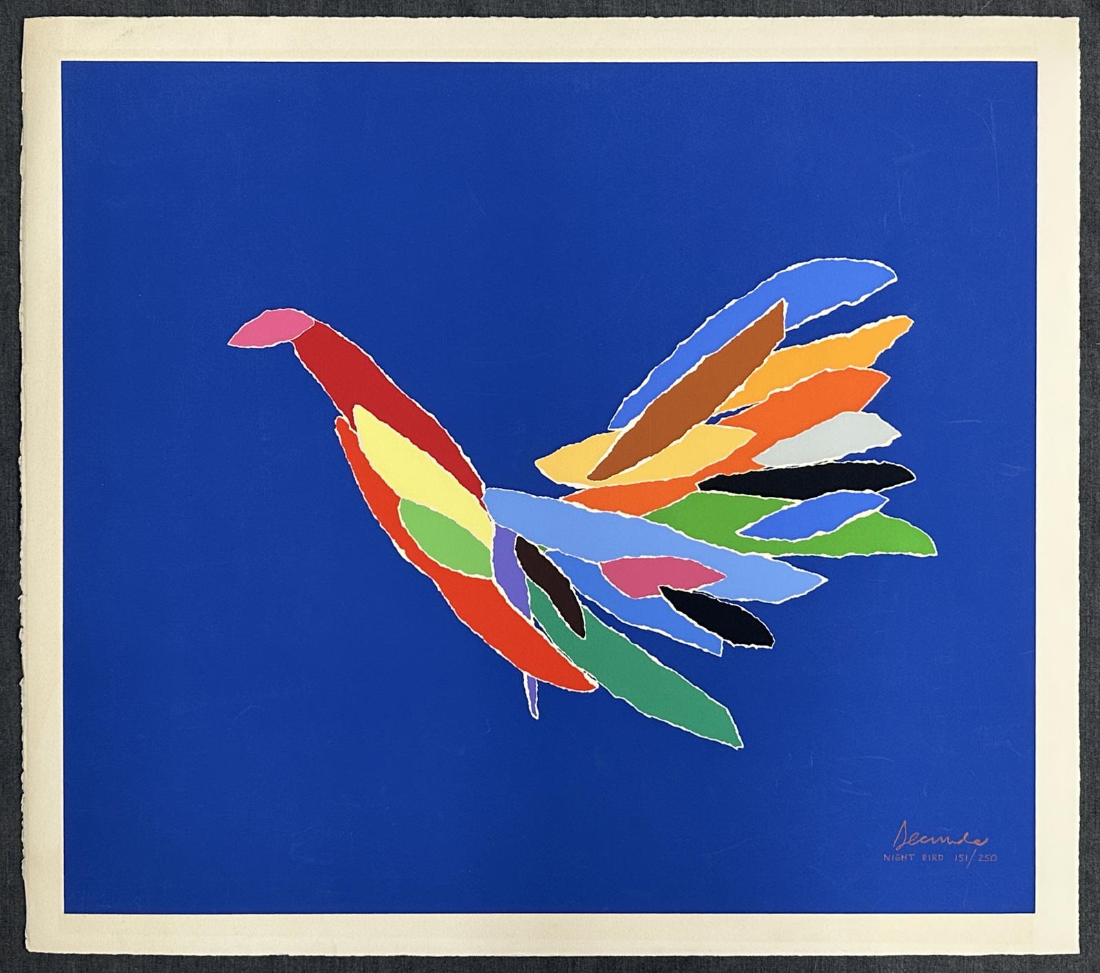 Night Bird, serigrafia firmata in edizione limitata in vendita 2