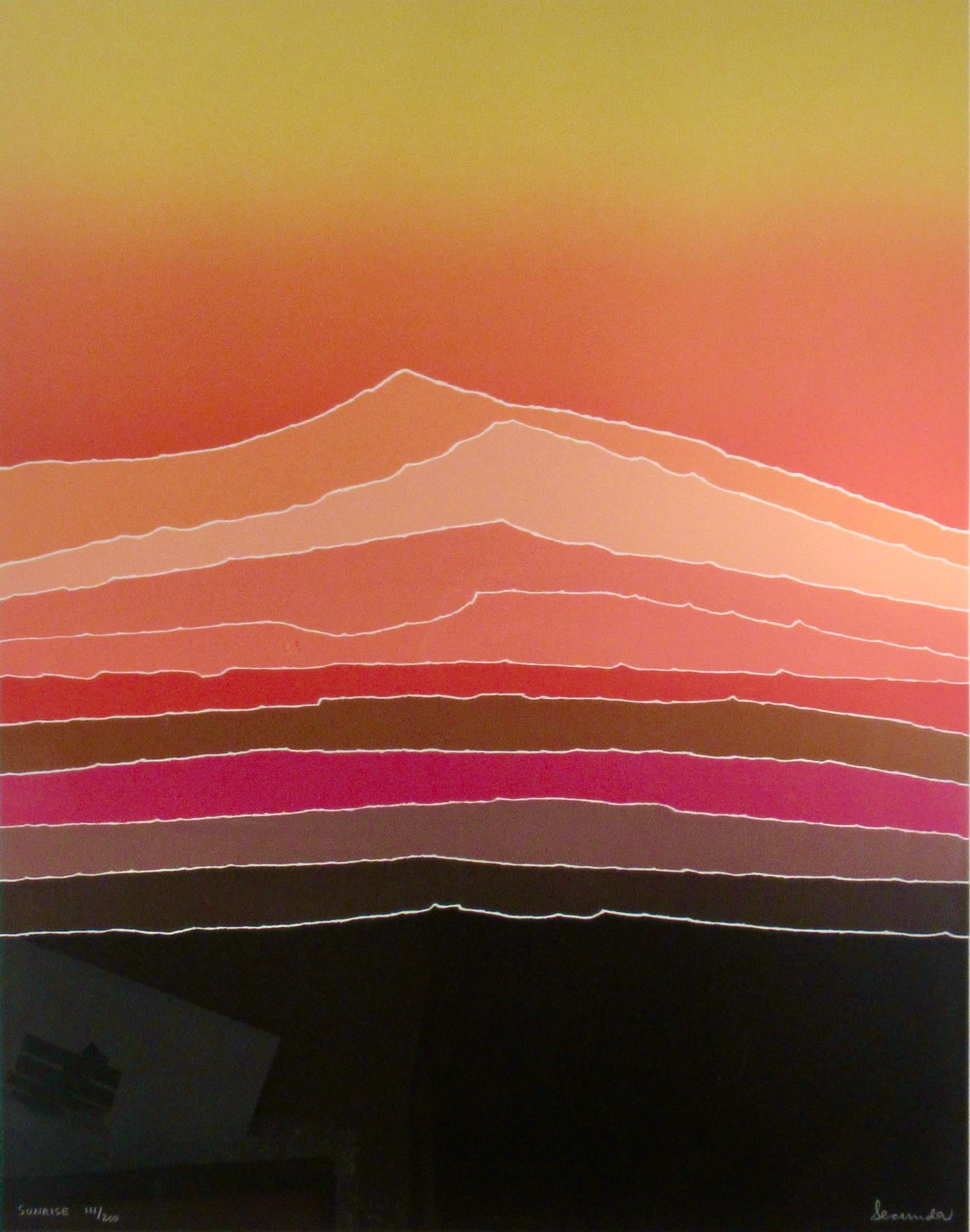 Sonnenaufgang (Abstrakt), Print, von Arthur Secunda