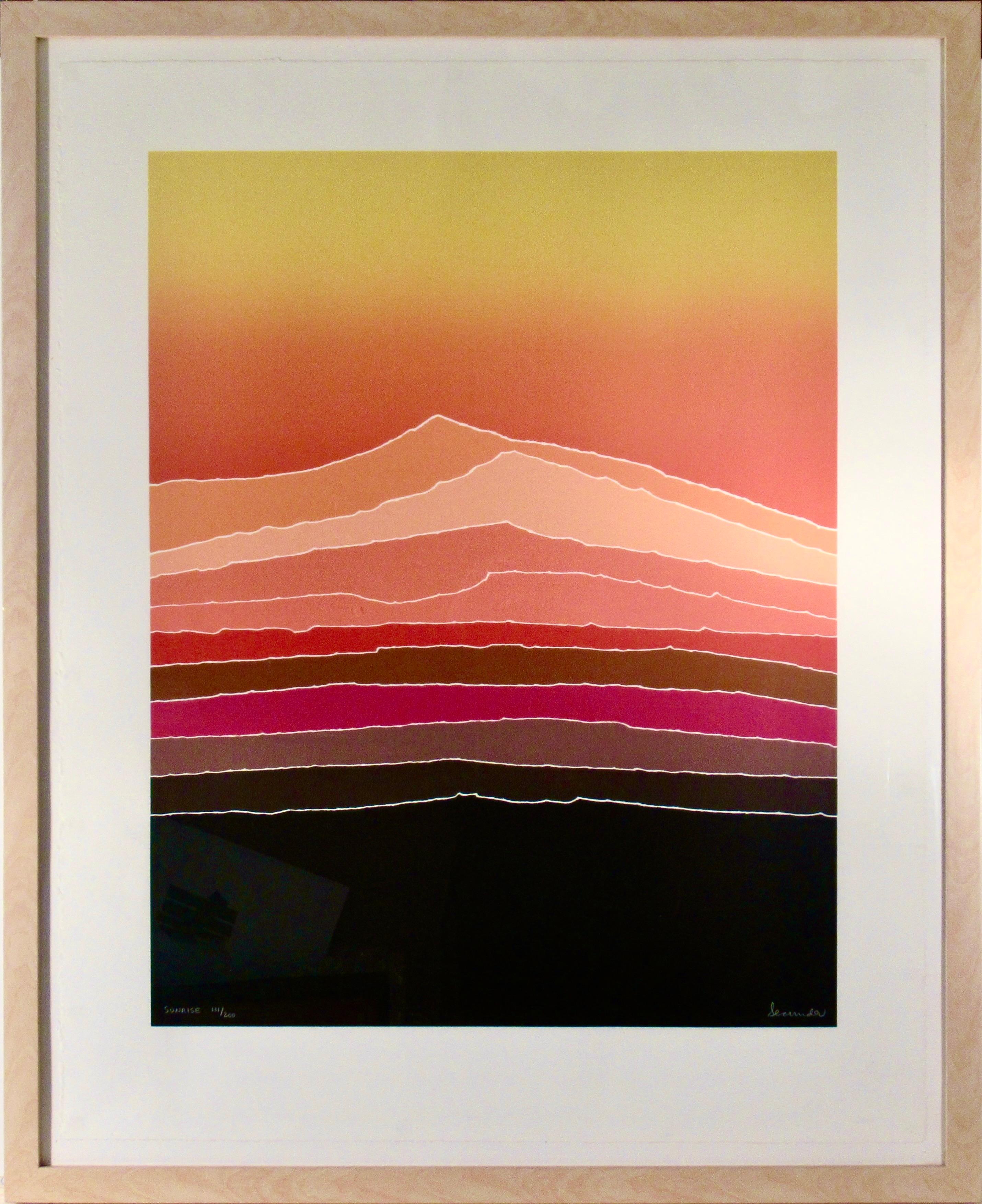 Arthur Secunda Abstract Print – Sonnenaufgang