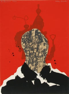 The Anarchist, Surrealist Screenprint by Arthur Secunda