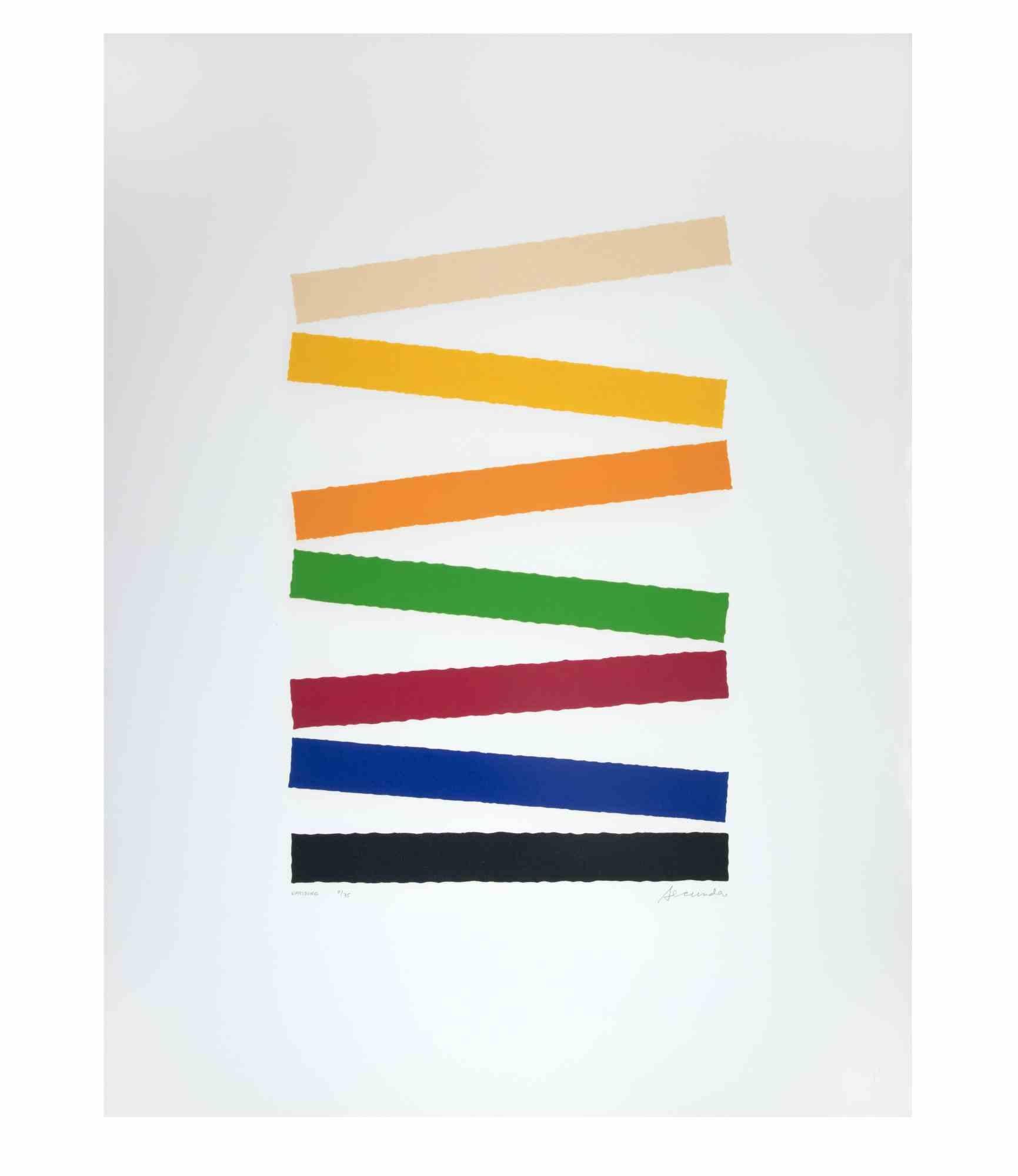 Uprising ist ein zeitgenössisches Kunstwerk von Arthur Secunda aus dem Jahr 1979.

Gemischtfarbige Radierung.

Handsigniert am unteren Rand.

Am linken unteren Rand nummeriert und betitelt.

Auflage von 8/75. 

Arthur Secunda (1927-2022) war ein