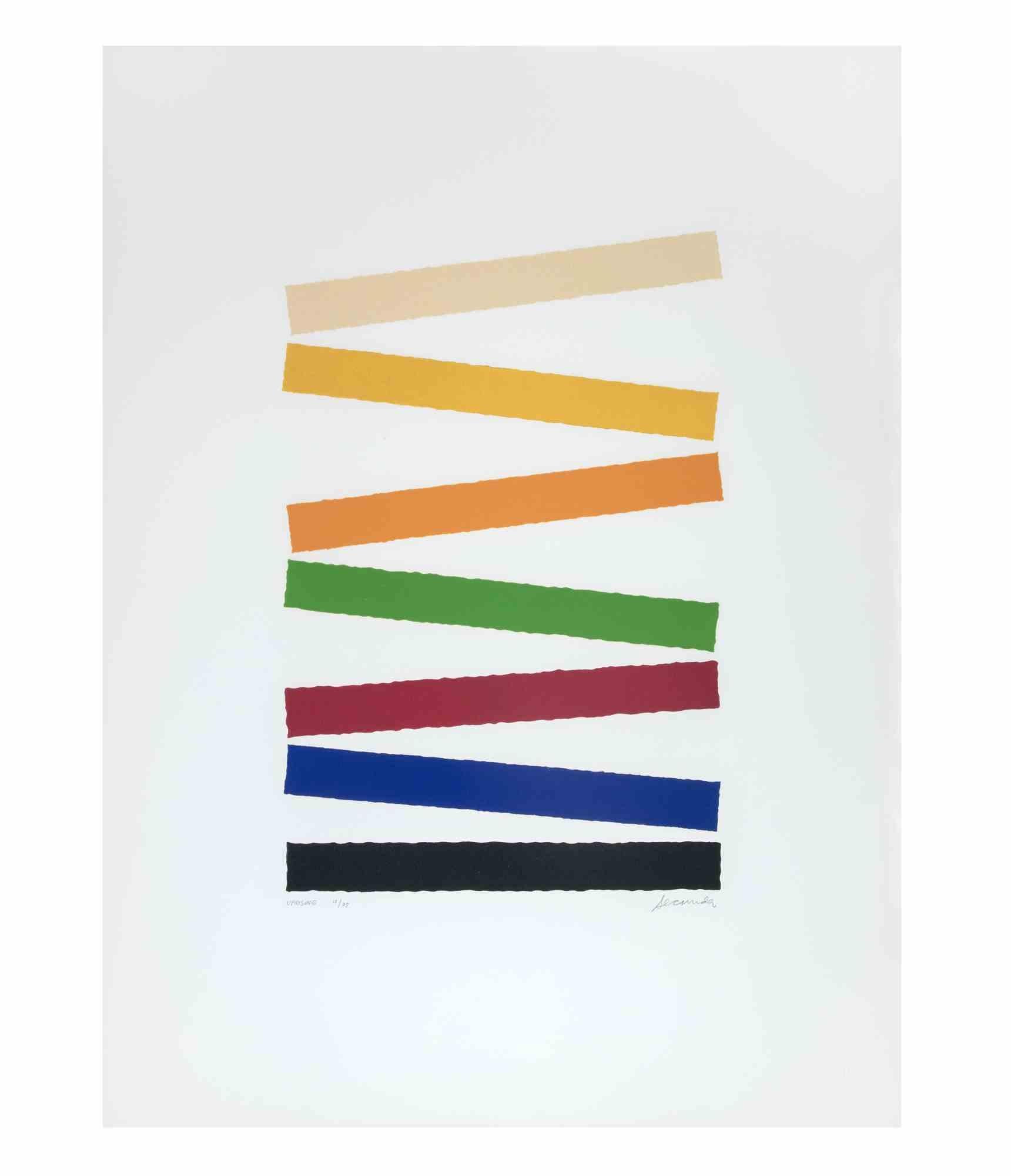 Uprising ist ein zeitgenössisches Kunstwerk von Arthur Secunda aus dem Jahr 1979.

Gemischtfarbige Radierung.

Handsigniert am unteren Rand.

Am linken unteren Rand nummeriert und betitelt.

Ausgabe von 12/75

Arthur Secunda (1927-2022) war ein