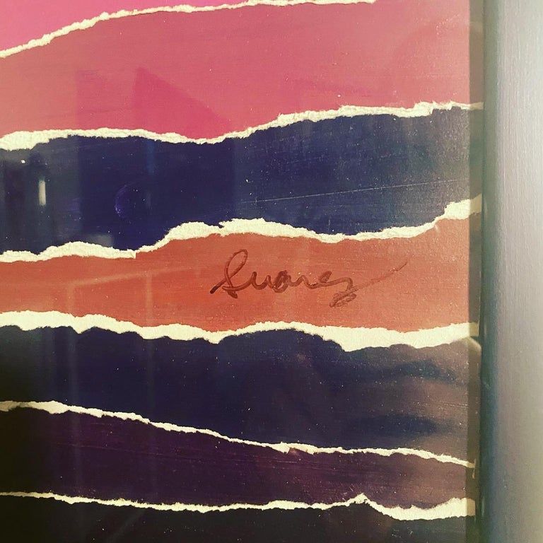 Arthur Secunda Style Modern Abstract Mixed Media Painting For Sale at