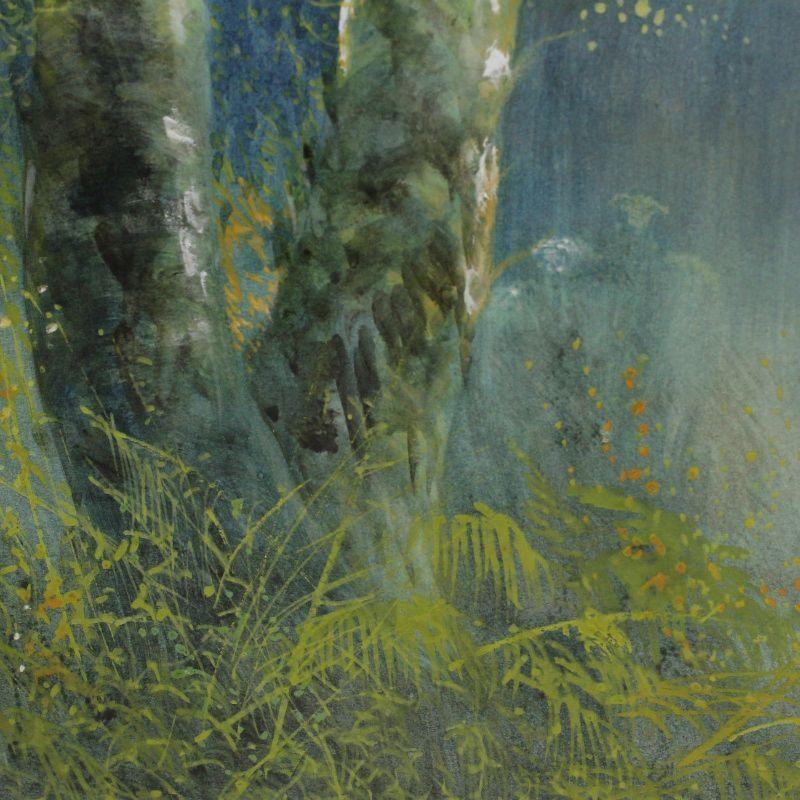 Arthur Sinclair Covey Watercolor Gouache Painting Landscape In Good Condition In Gardena, CA