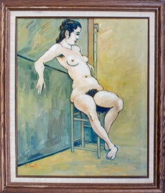 Vintage Nude Portrait by Arthur Smith WPA Artist