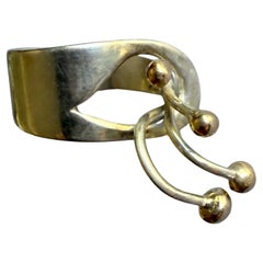 Arthur Smith Sterling Silver Gold Vermeil New York Modernist Ring Arthur Smith Sterling Silver Gold Vermeil New York Modernist Ring