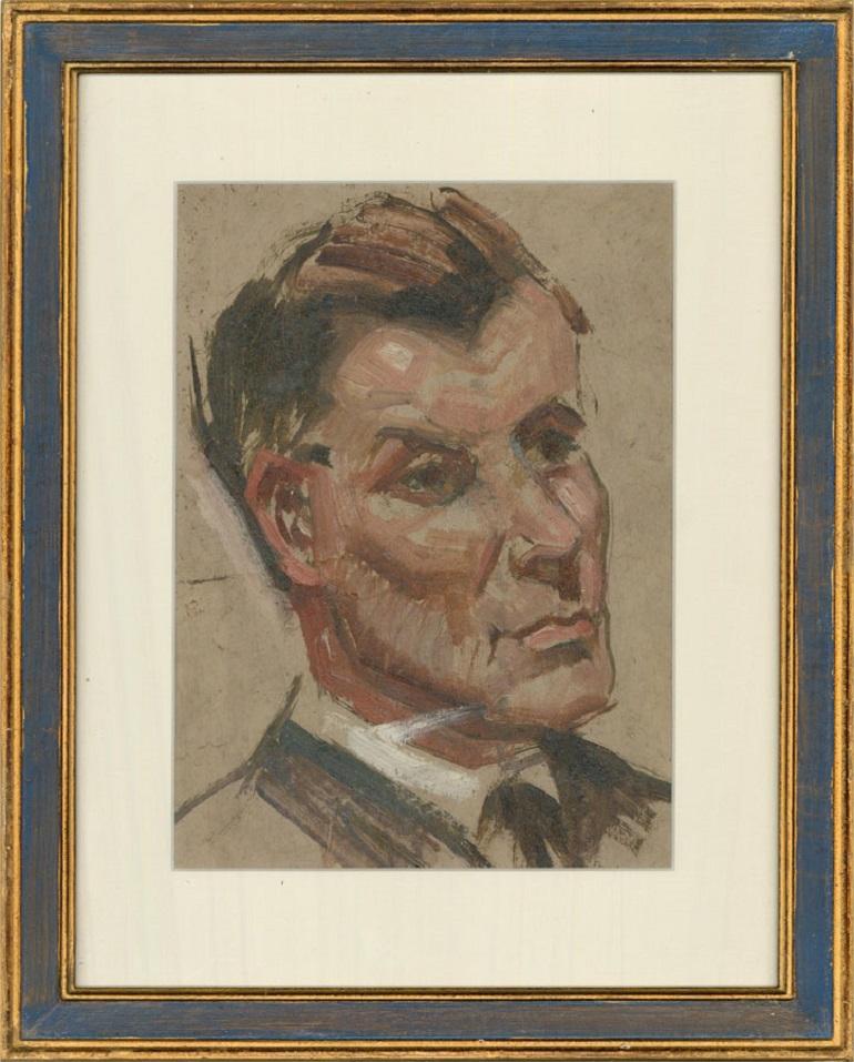 Arthur Spooner Portrait Painting - Arthur Spoon (1873-1962) - Early 19th Century Oil, Portrait of a Man