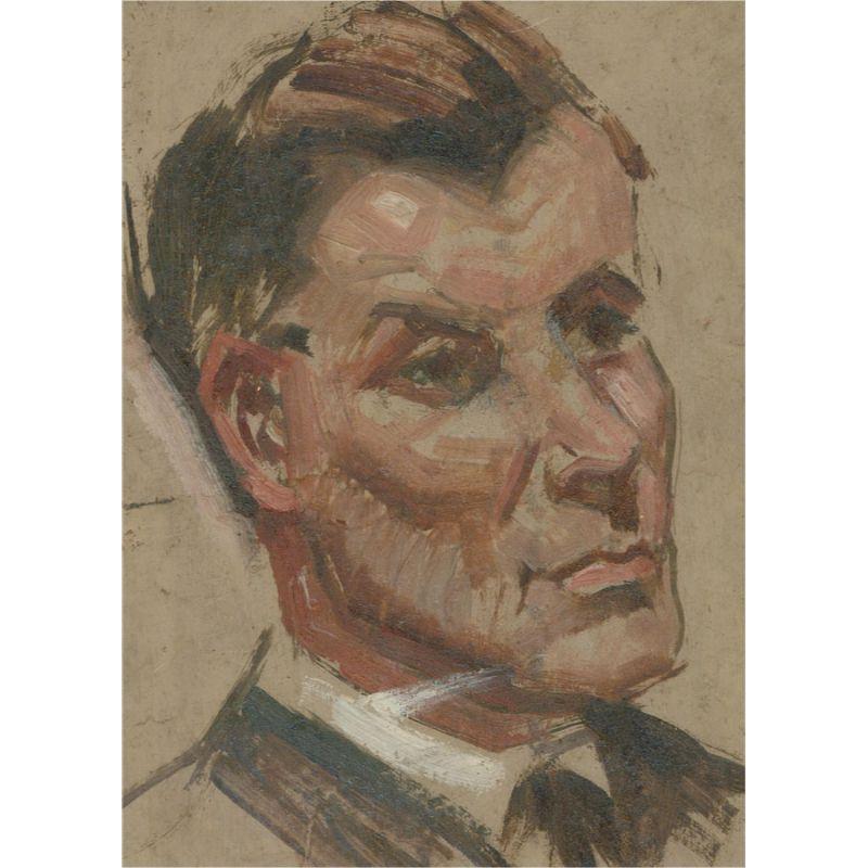 Arthur Spooner (1873-1962) - Olio della metà del XX secolo, Ritratto di uomo in vendita 1