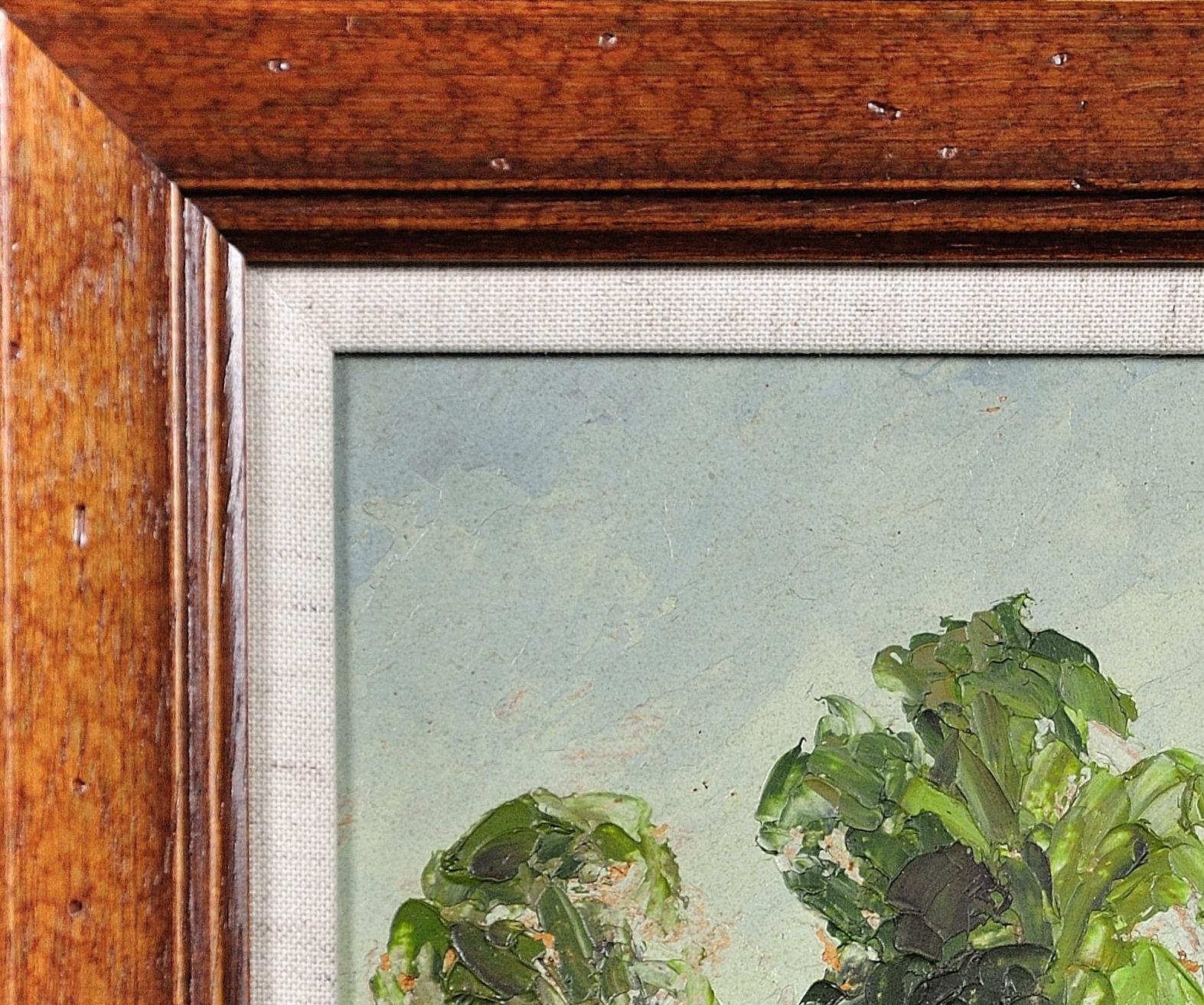 Framed Impasto En Plein Air Post Impressionist Oil Painting Of Rural Derbyshire For Sale 17