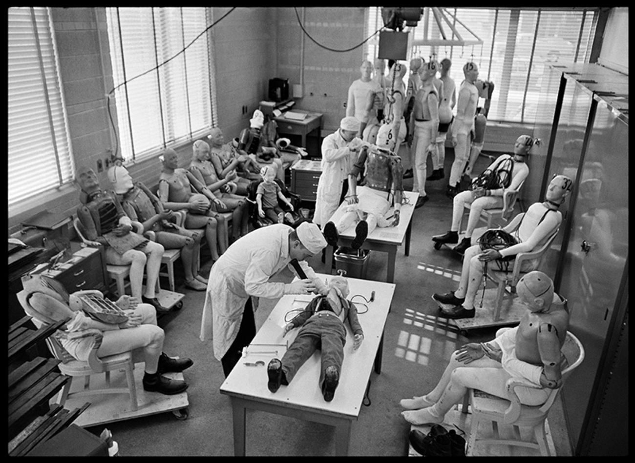 Crash Test Dummies 

by Arthur Steel

Crash Test Dummies – General Motors dummy hospital, Detroit, 1969 

All prints are hand signed limited editions, no further prints are produced once sold.

paper size - 54 x 41.5 " / 137 x 105 cm 
signed and