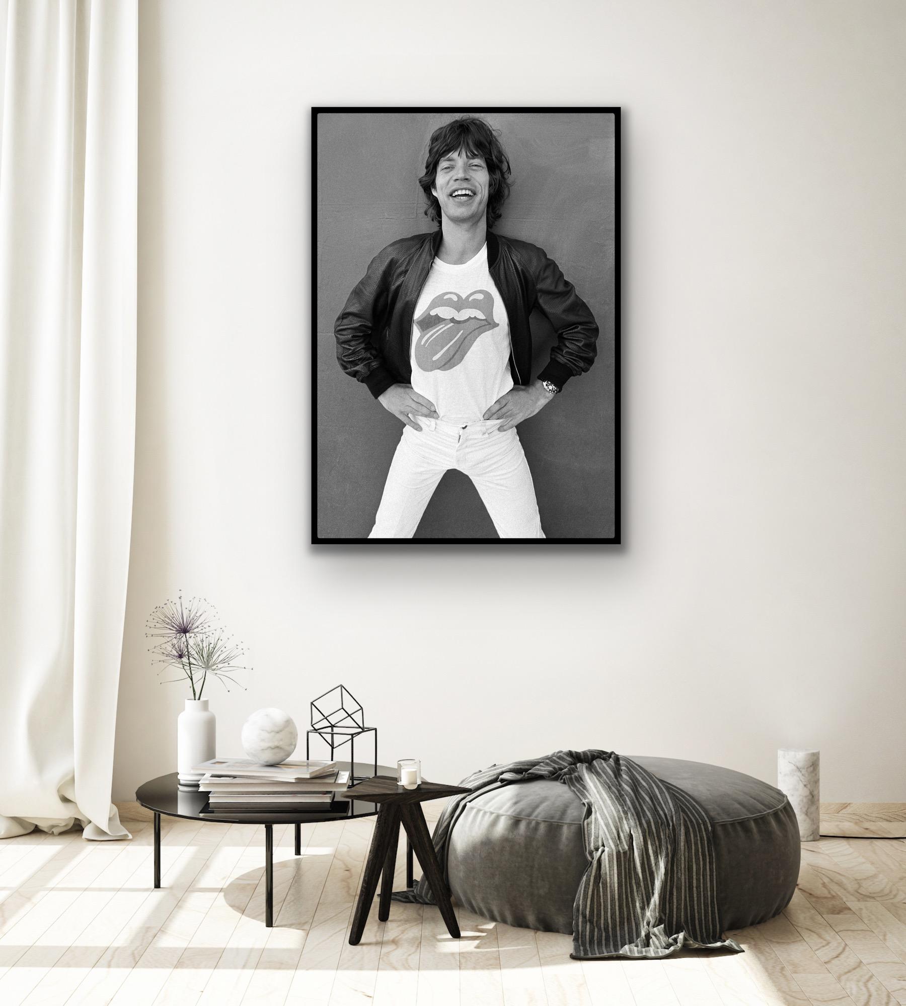 Forty Licks Mick Jagger 1977 limited edition iconic photograph by Arthur Steel For Sale 1
