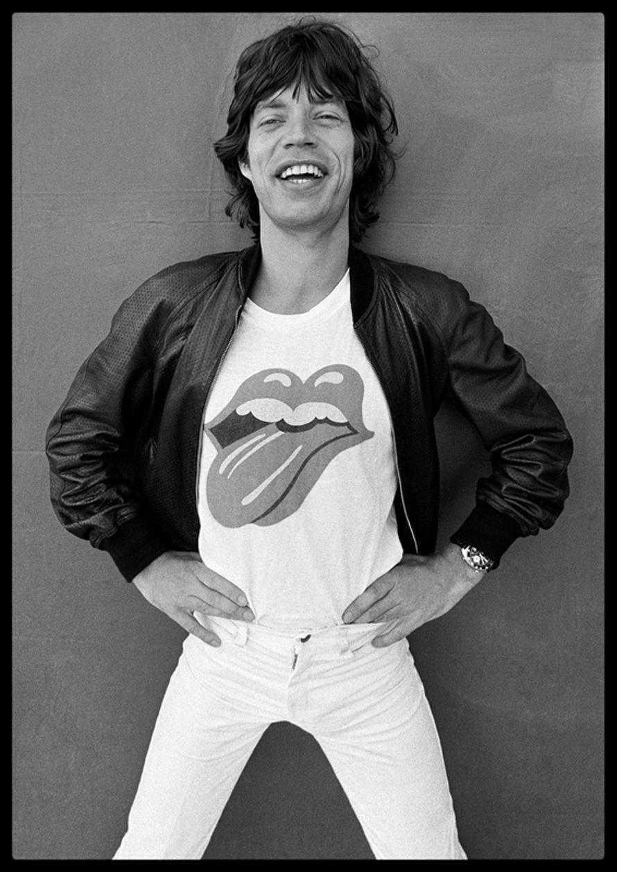 Mick Jagger 

by Arthur Steel

FORTY LICKS  MICK JAGGER  THE ROLLING STONES  LONDON 1977 (photo Arthur Steel) Mick Jagger wearing the famous Forty Licks t-shirt, aged 34.

Arthur recalls: “I’m a great believer in luck and one day in London I was