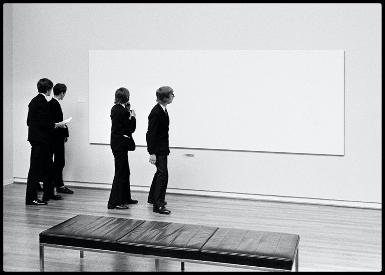 Where Art Thou II

The Tate Gallery London, 1970 (photo Arthur Steel)

School boys study the famous ‘Blue spot’ painting by artist Bernard Cohen.

Arthur recalls:
“Quite why The Tate acquired Cohen’s paintings for hundreds of thousands of pounds is