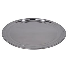 A Stone Modernity Sterling Silver 12-Inch Round Tray (plateau rond en argent)