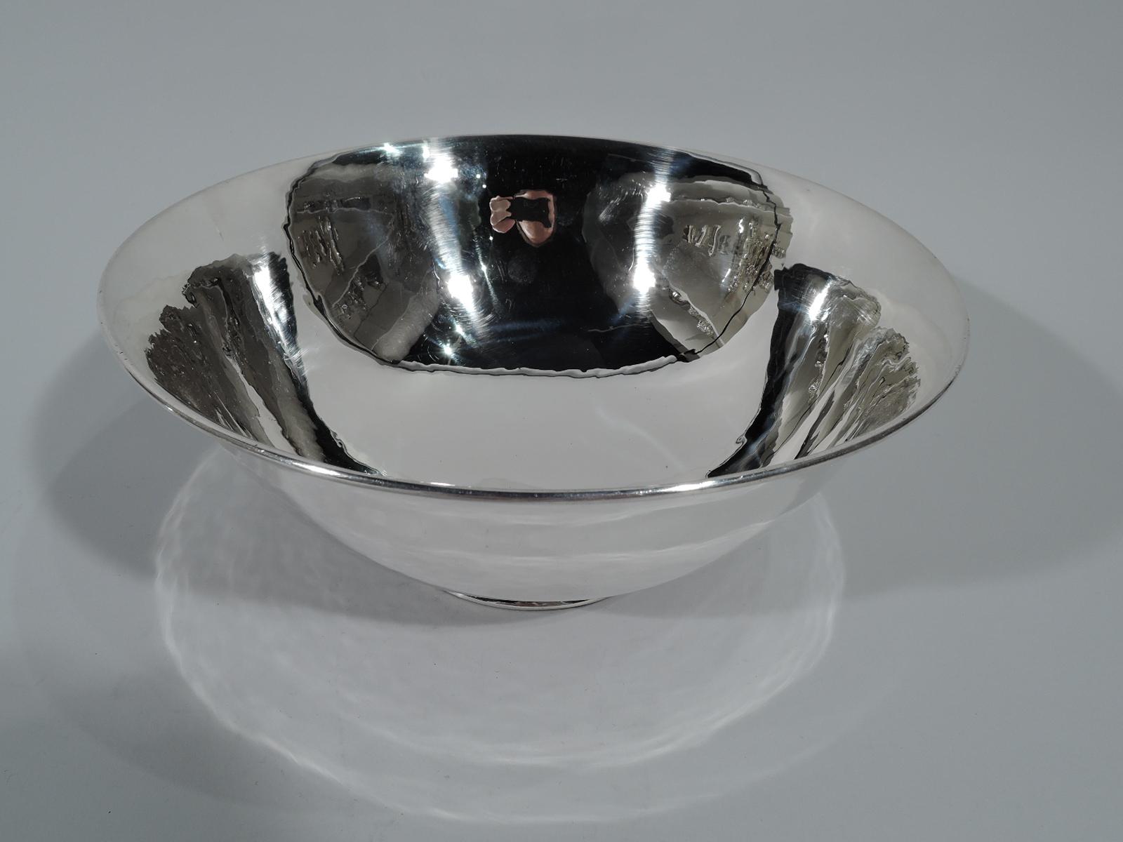 American Craftsman Arthur Stone Craftsman Hand-Hammered Sterling Silver Bowl