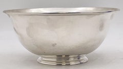 Arthur Stone Sterling Silver Bowl in Arts & Crafts Style