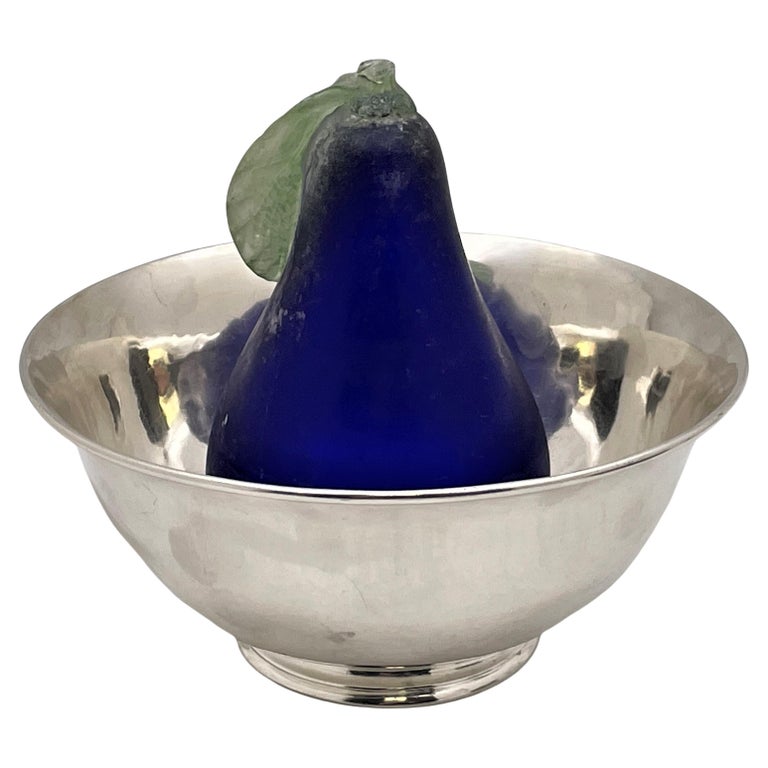 Arthur Stone Sterling Silver Bowl in Arts and Crafts Style For Sale at