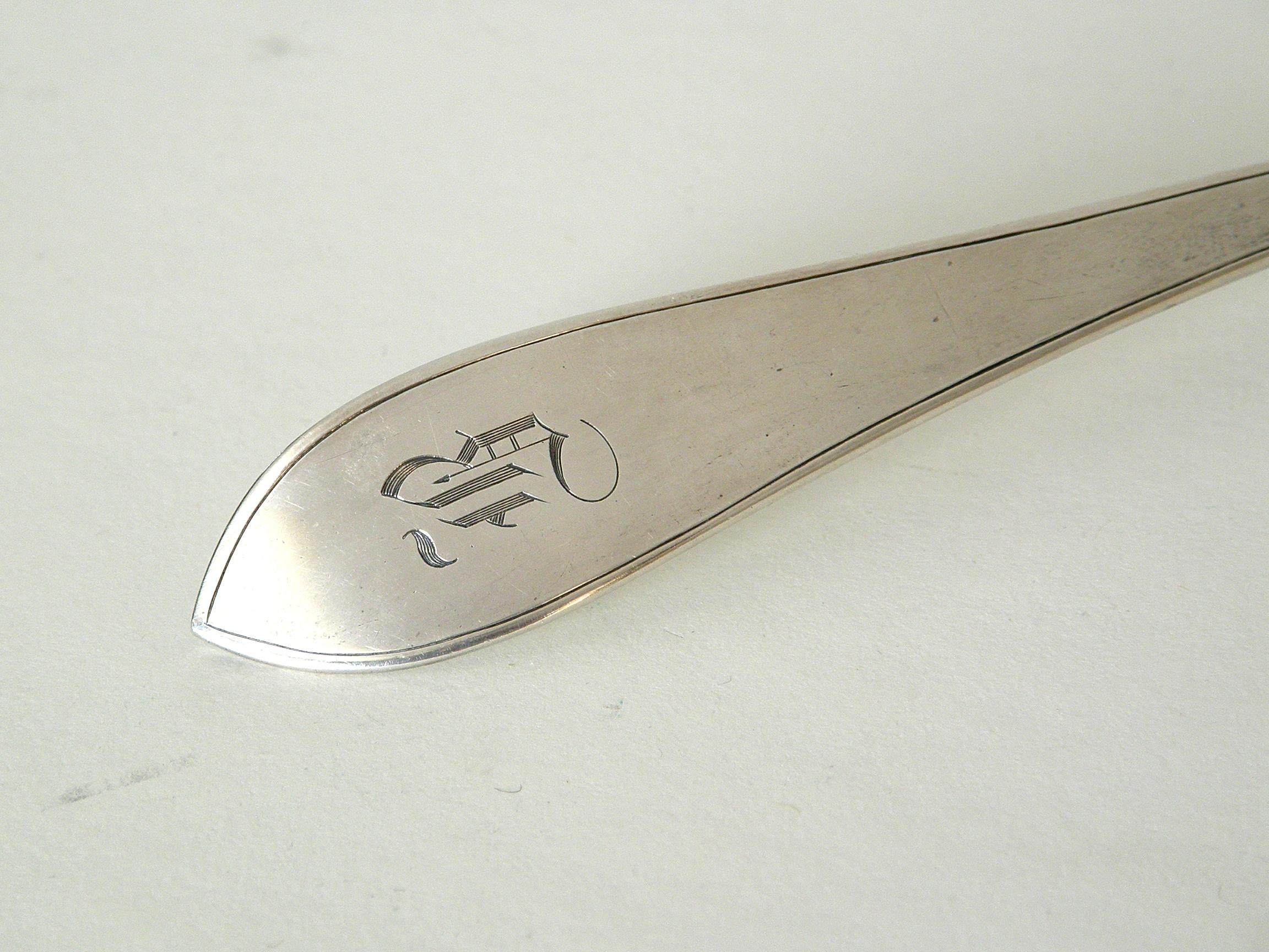 Arts and Crafts Arthur Stone Sterling Silver Claret Ladle Spoon Cocktail Stirrer Dated 1912