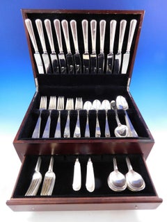 Arthur Stone Besteckset aus Sterlingsilber 95-teilig, handgefertigt aus Korbweide