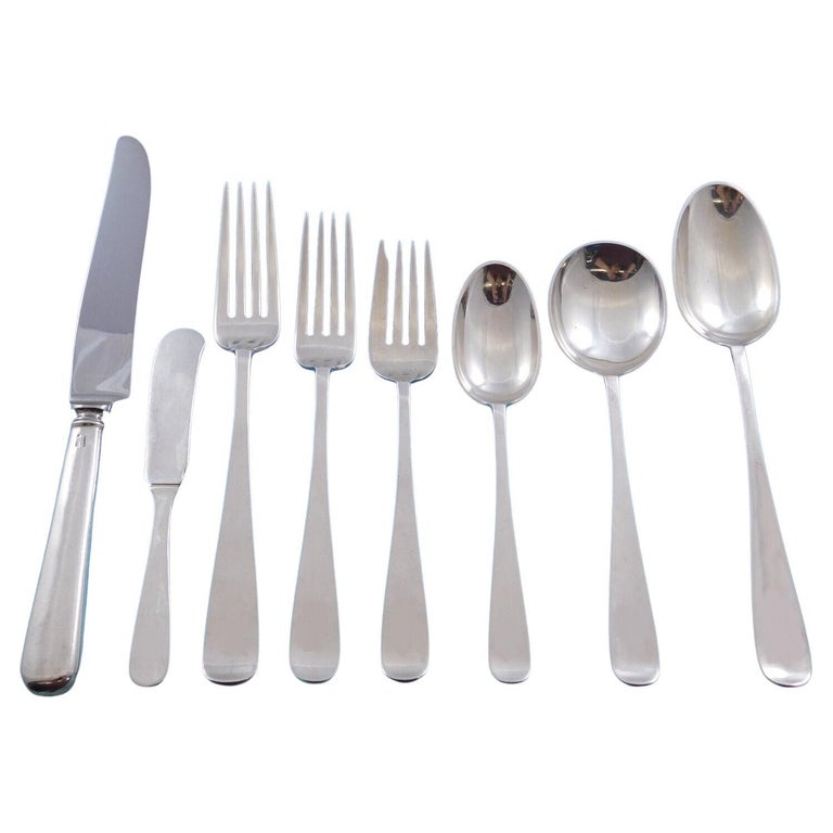 Arthur Stone Sterling Silver Cutlery Set Service 95 pieces Handmade