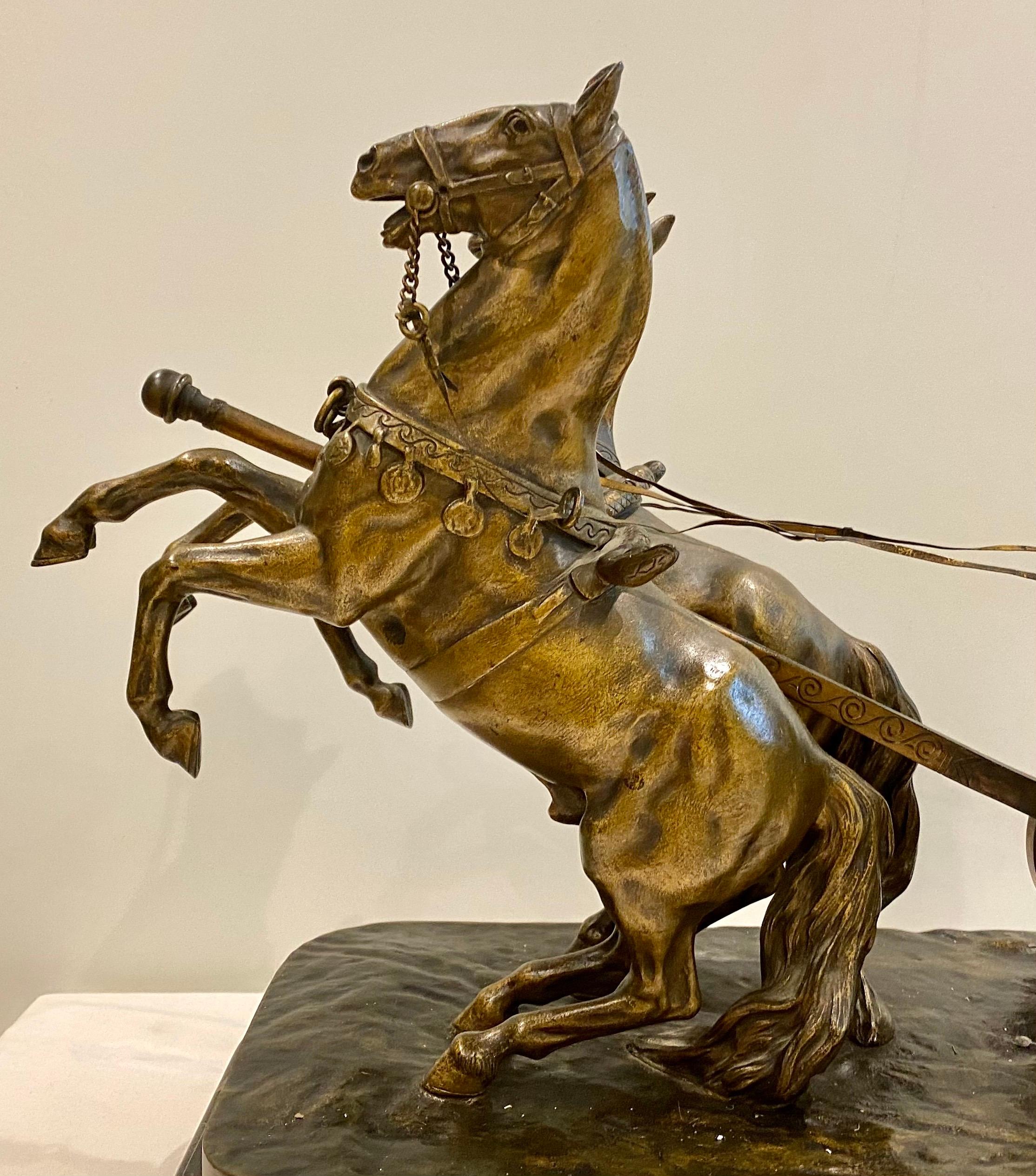 French Arthur Strasser 'Austrian, 1854–1927' a Roman Charioteer Bronze