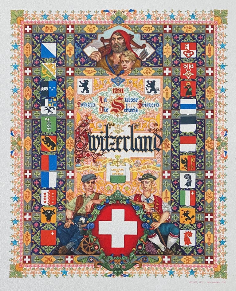Arthur Szyk - Switzerland Swiss Folk Art Print Artist Arthur Szyk Judaica  Cartoonist at 1stDibs | switzerland folk art, arthur szyk art for sale,  arthur szyk paintings