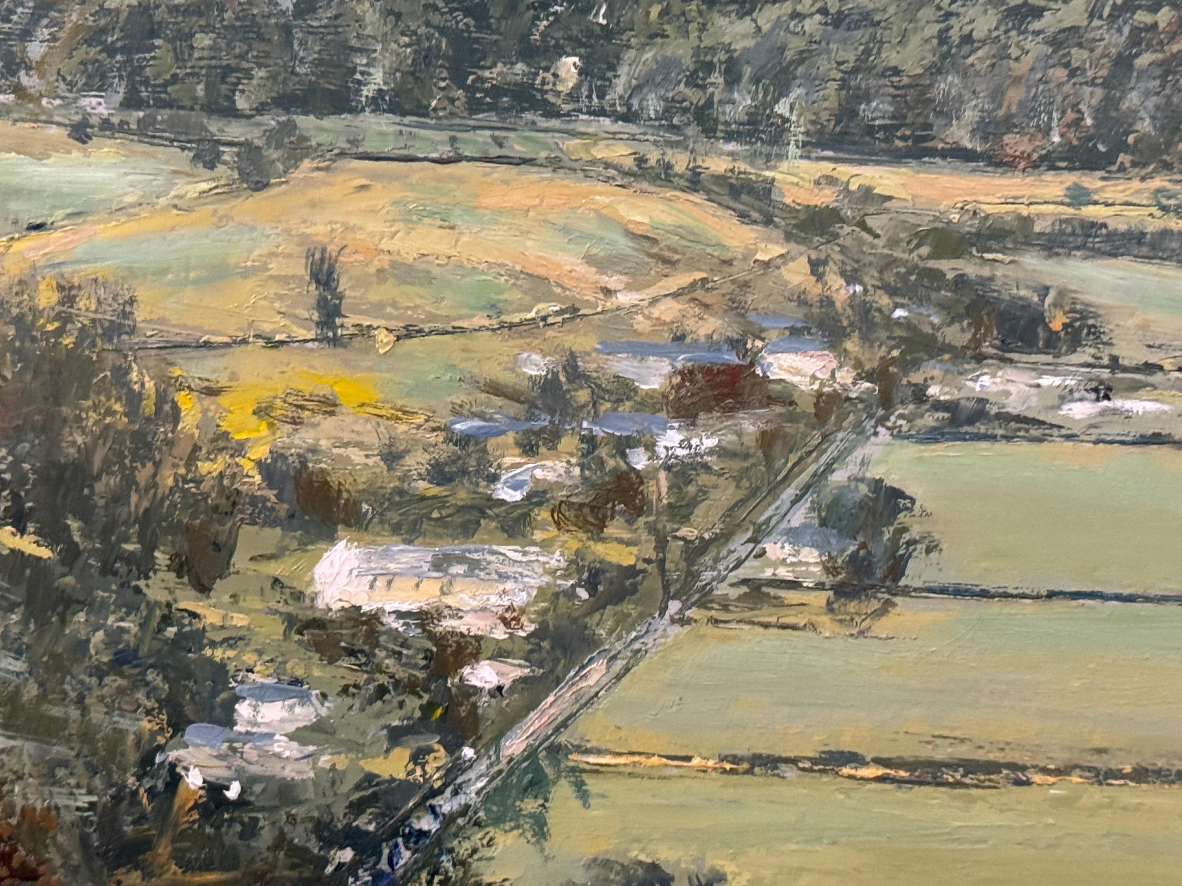 Mountain View of a Lush Green Valley in the English Lake District Vintage Oil For Sale 11