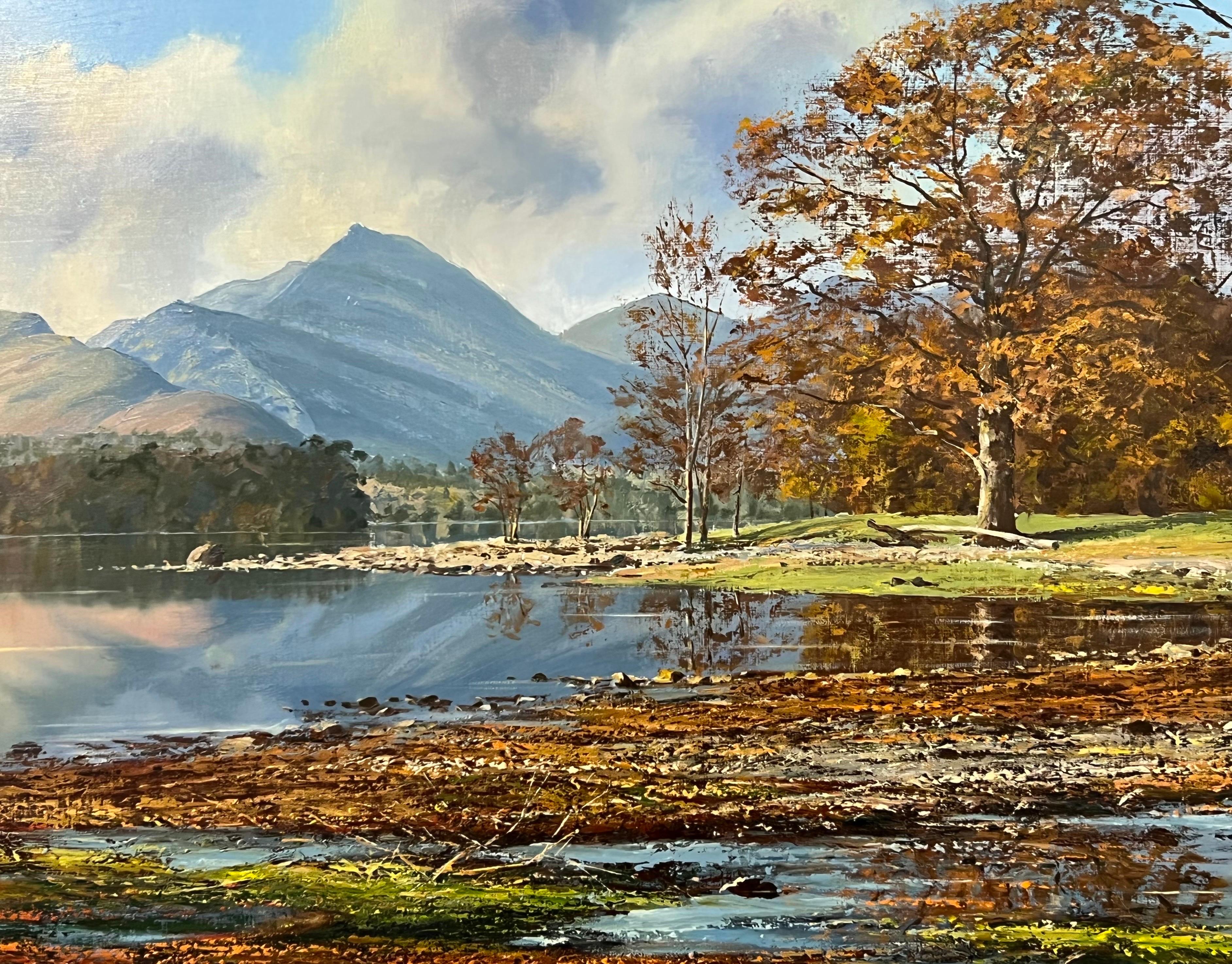 L'acqua di Derwent nel Lake District inglese, opera dell'artista di paesaggi Modern British - Painting Realismo di Arthur Terry Blamires