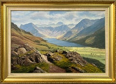 Vintage Great Gable & Buttermere in English Lake District by 20th Century British Artist