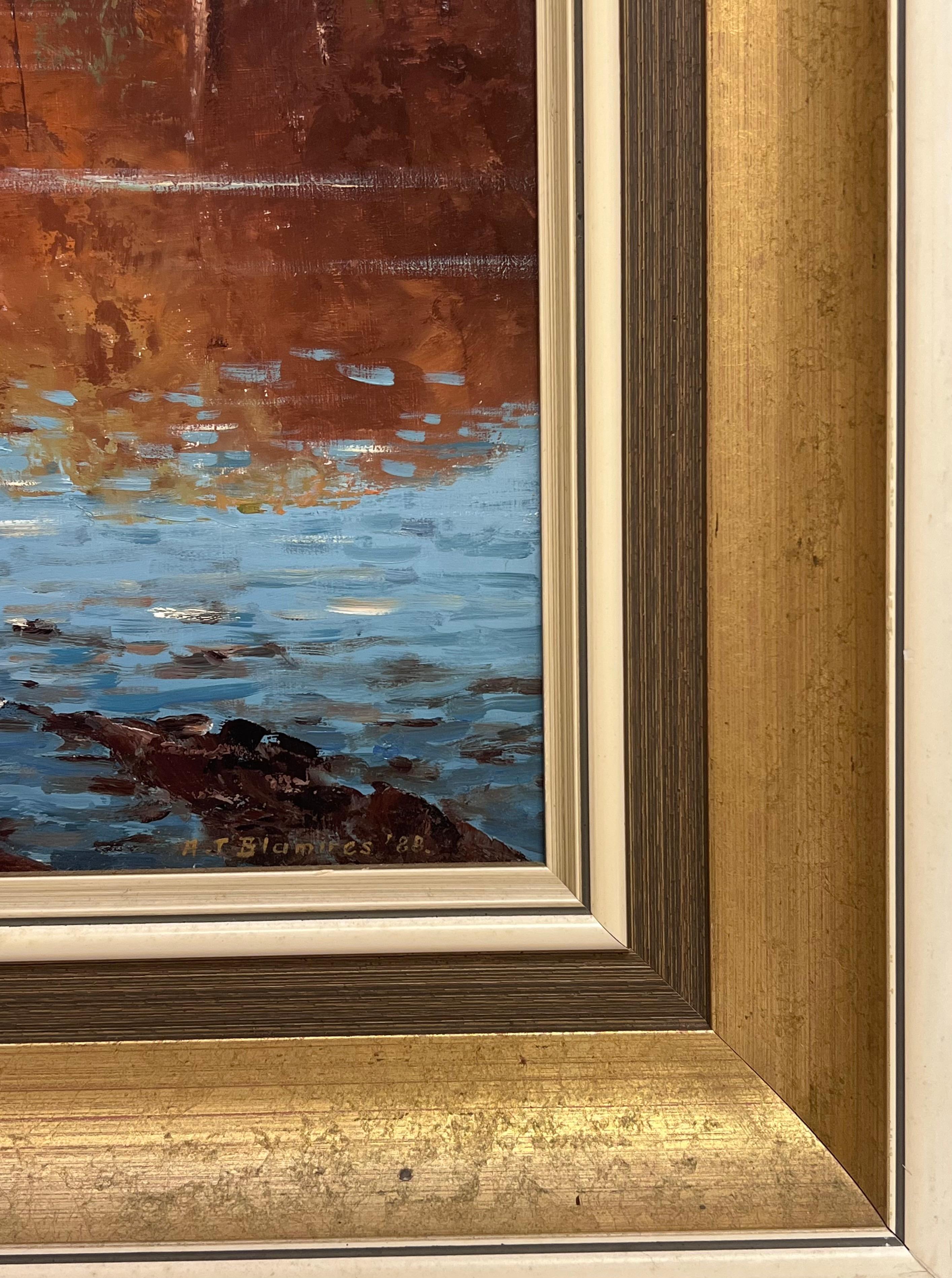 Rydal Water English Lake District Large Signed English Oil Painting Autumn Light For Sale 10