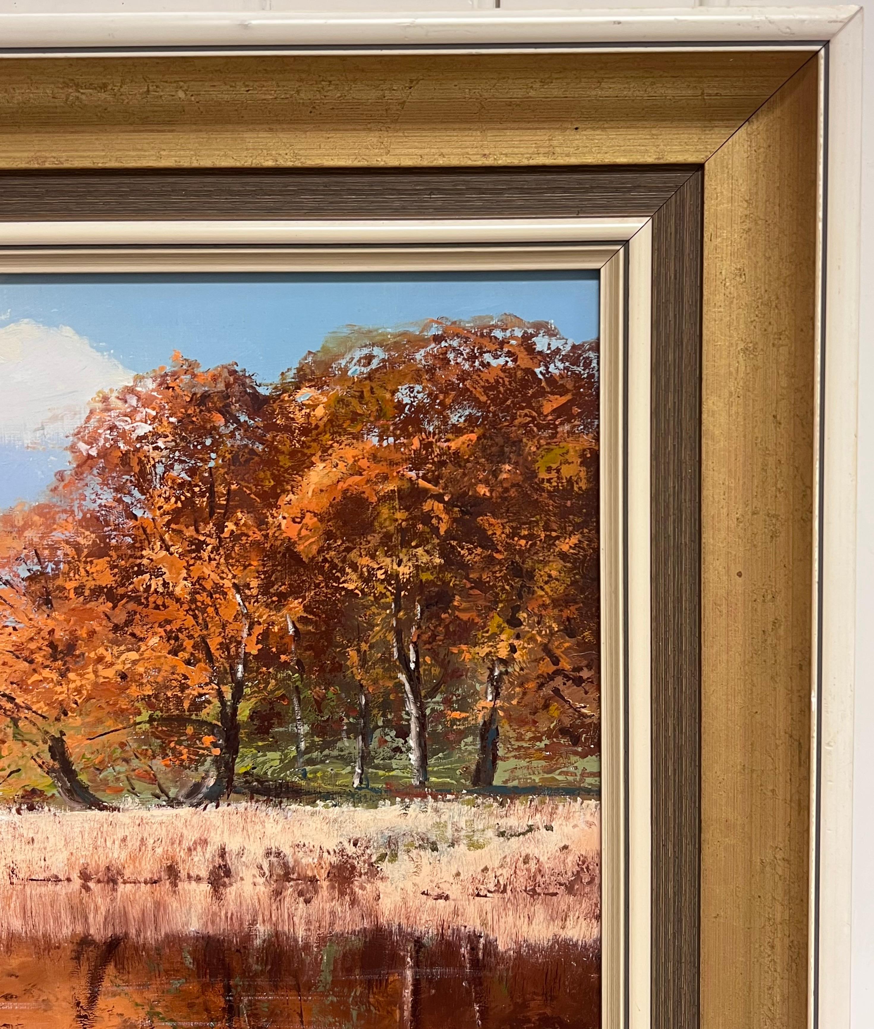Rydal Water English Lake District Large Signed English Oil Painting Autumn Light For Sale 6