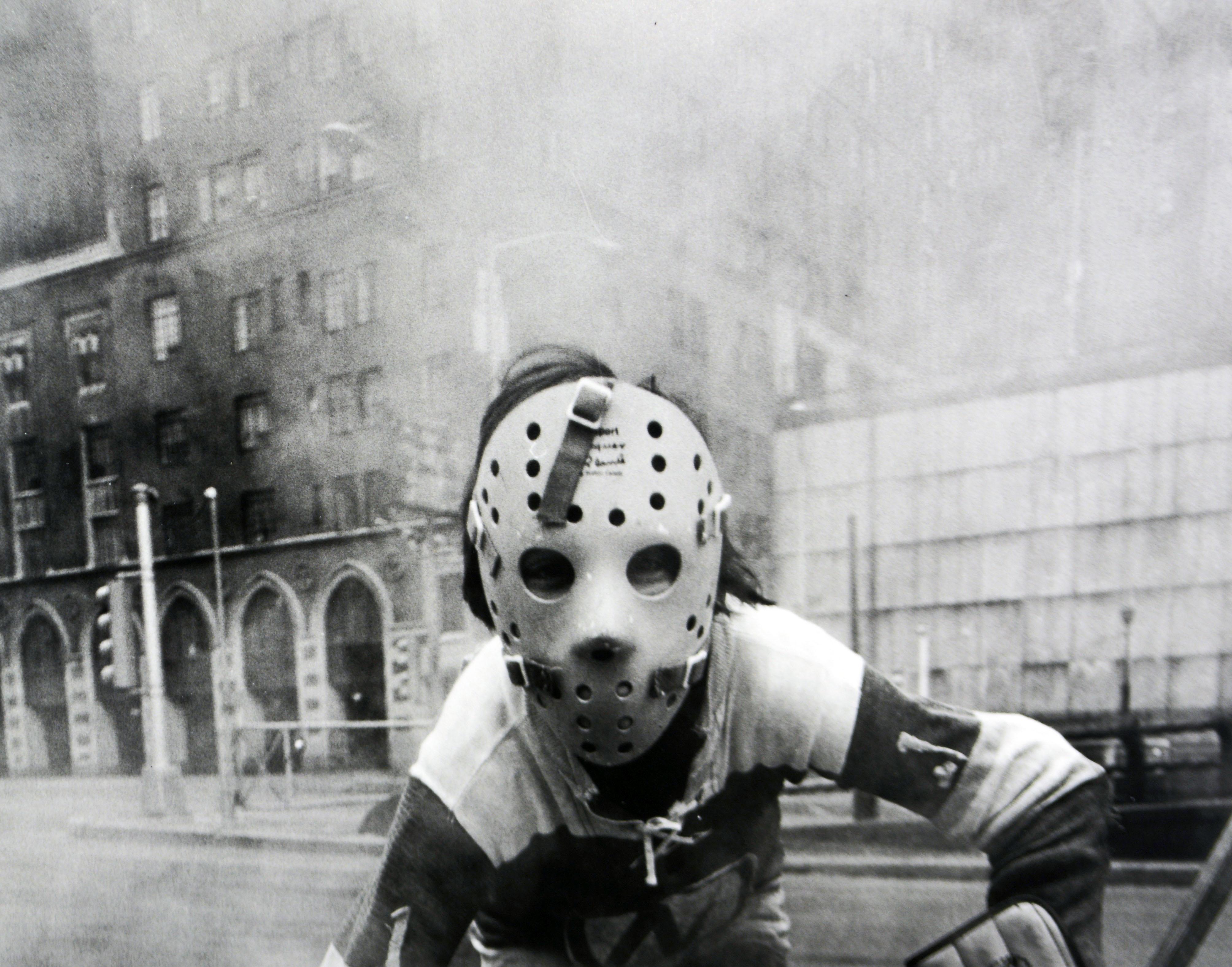 American Arthur Tress 'Hockey Player 1972' Original Signed Photograph