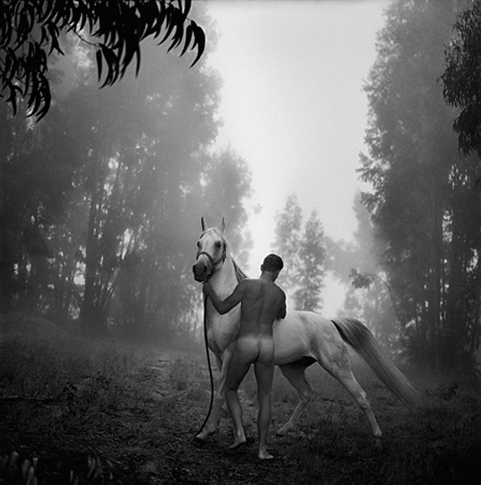 Arthur Tress Black and White Photograph - Groom with Arabian