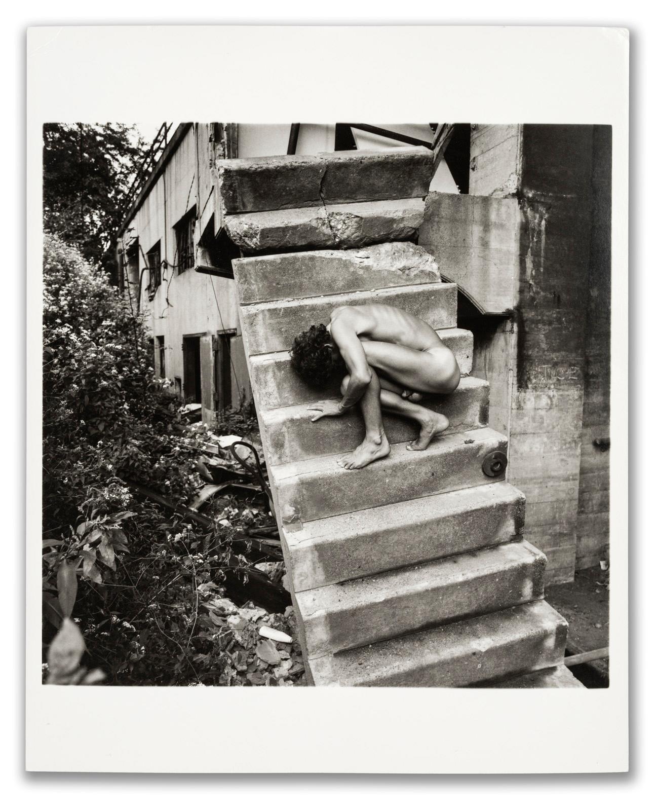 Arthur Tress Figurative Photograph - Nude on the Stairs