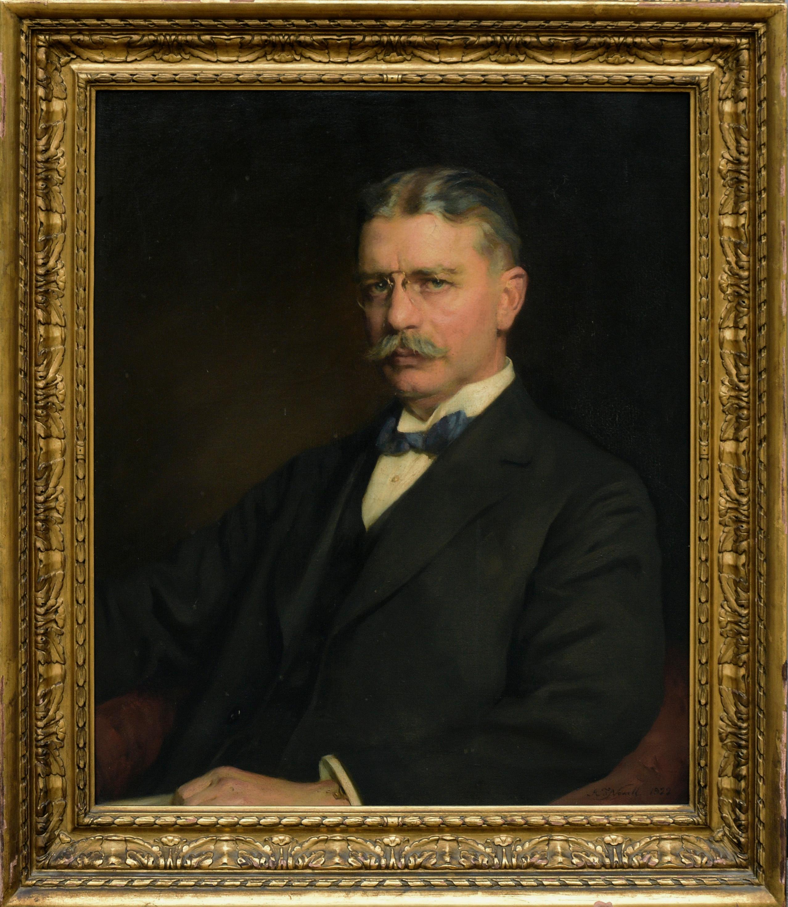 Arthur Trevethin Nowell Figurative Painting – Porträt von Franklin Atwood Park, VP von Singer Mfg. Co.