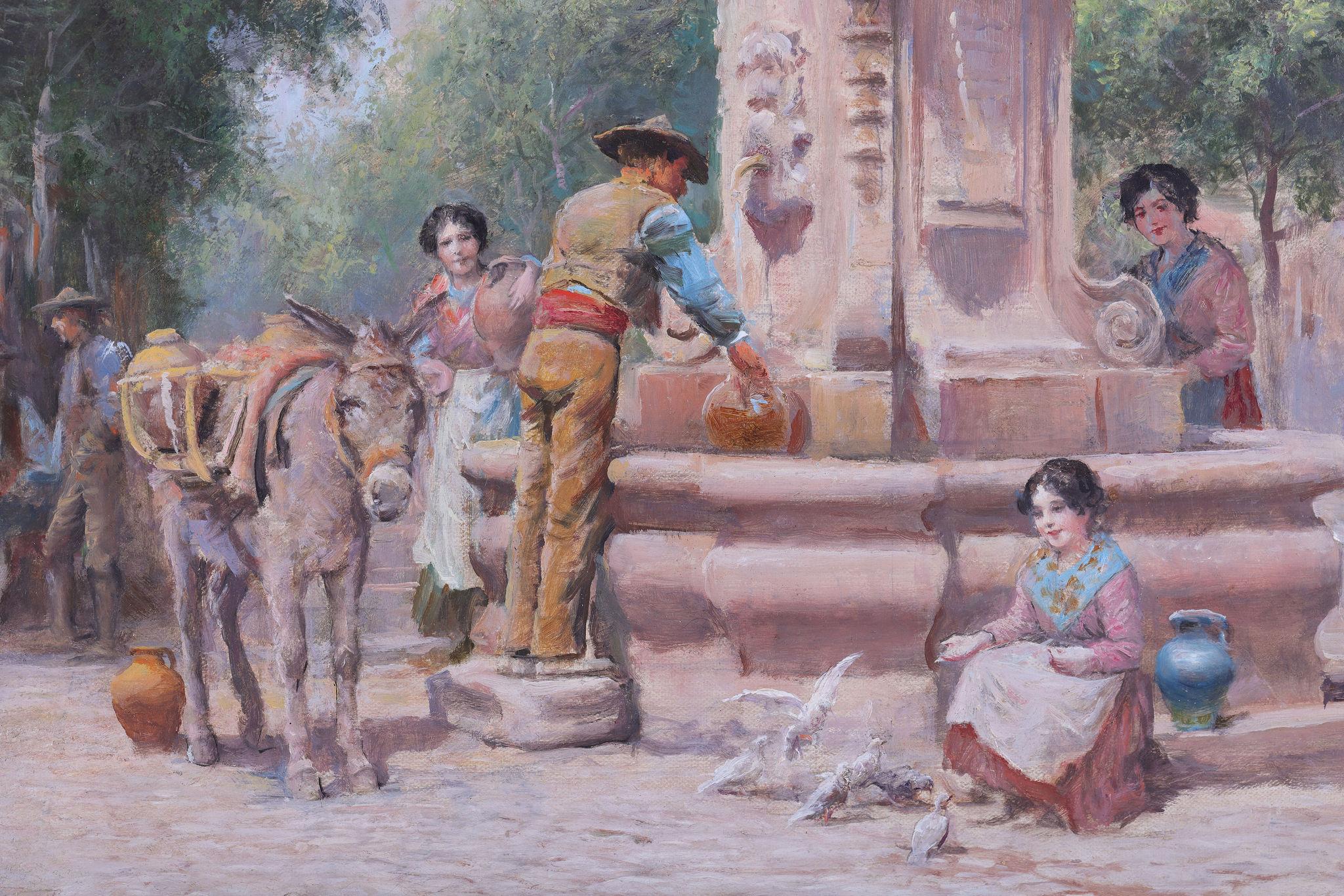 Am Springbrunnen (Viktorianisch), Painting, von Arthur Trevor Haddon