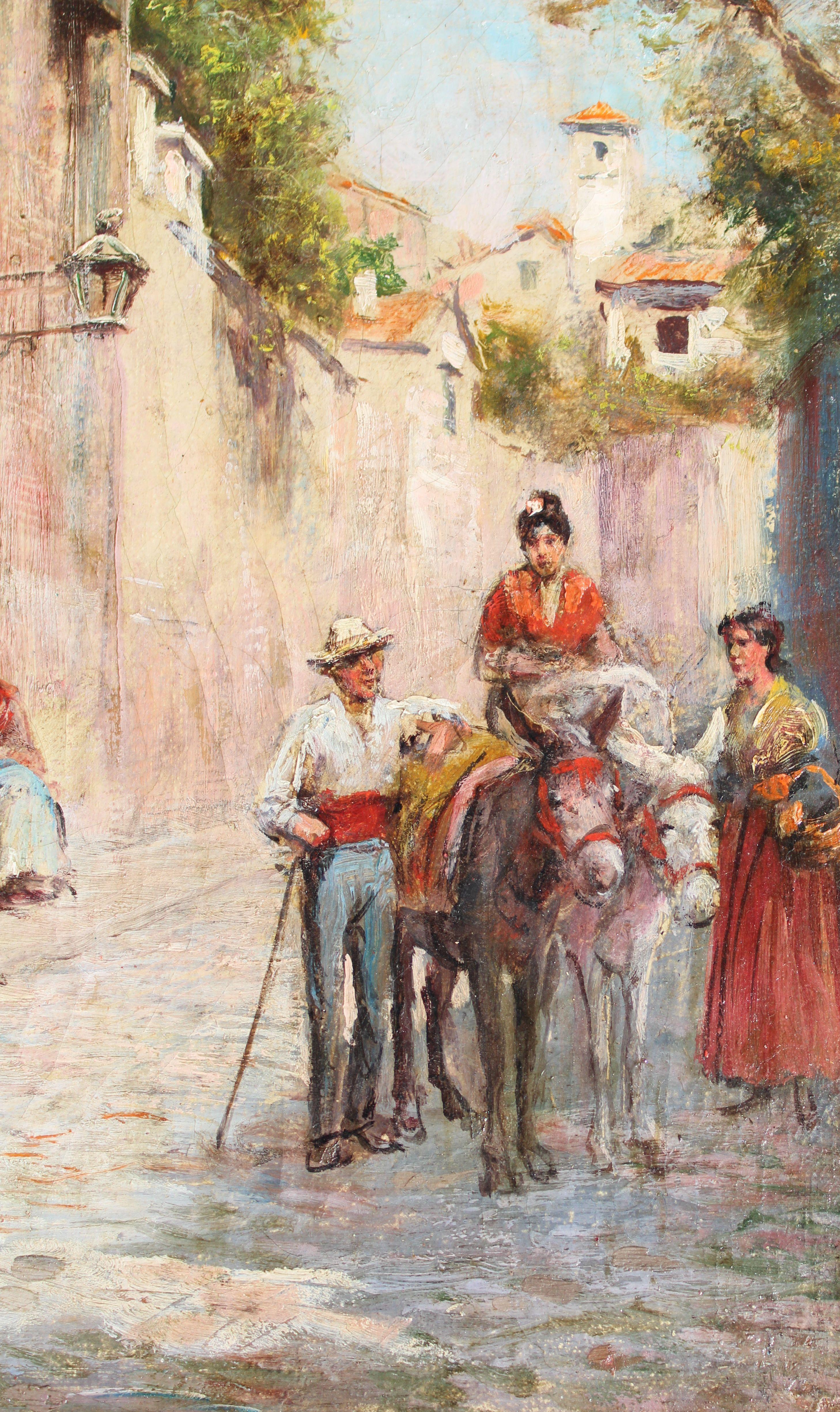 Figures with donkeys, Italy  Oil on canvas, 45.7x35.6 cm 9