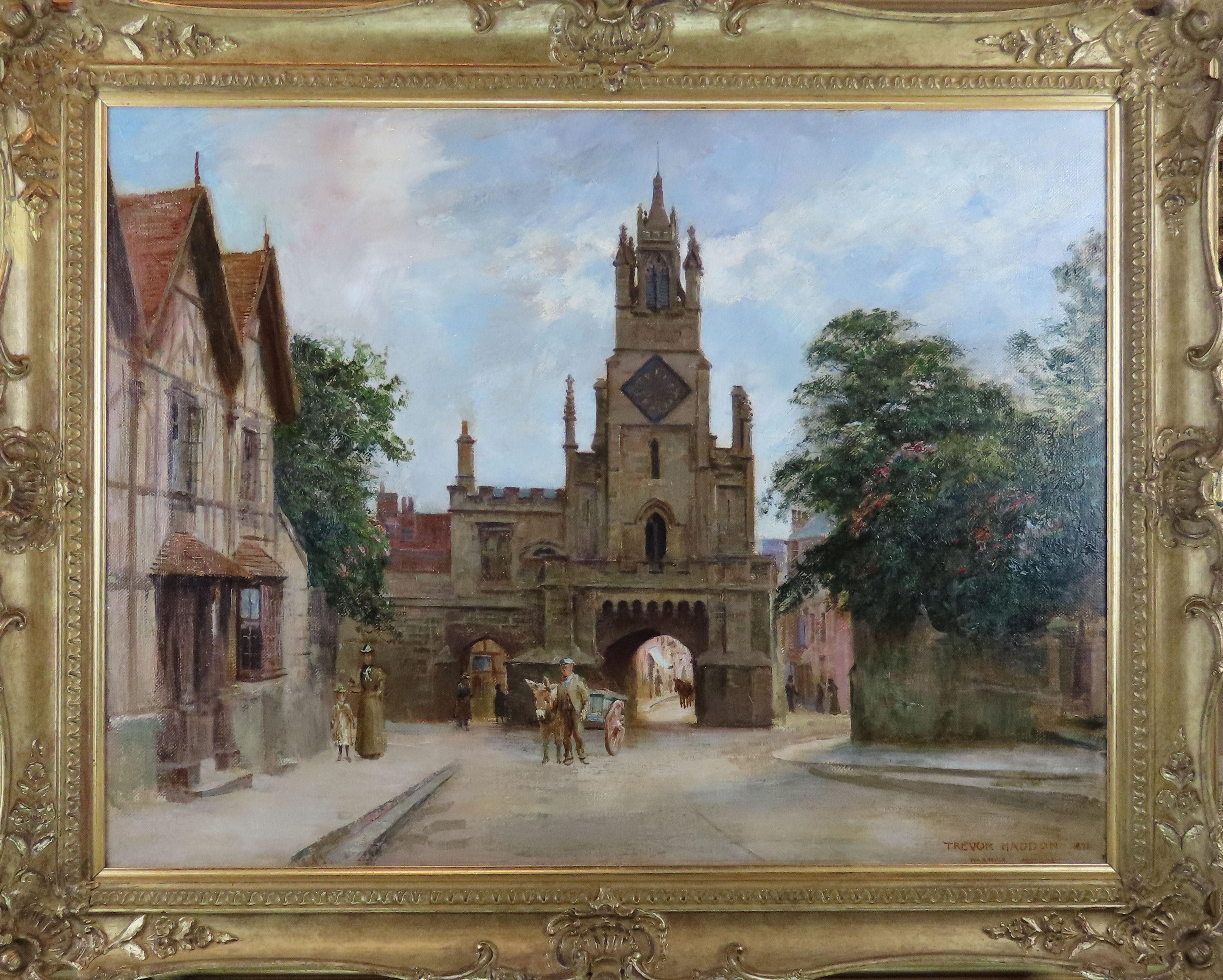A Pair of Oils on Canvas, Arthur Trevor Haddon R.B.A. "East Gate, Warwick" and "Leicester Hospital and West Gate, Warwick" dated 1894

Arthur Trevor Haddon R.B.A. 1864 - 1941.
Painter of landscapes and Mediterranean Beauties, he studied at the Slade