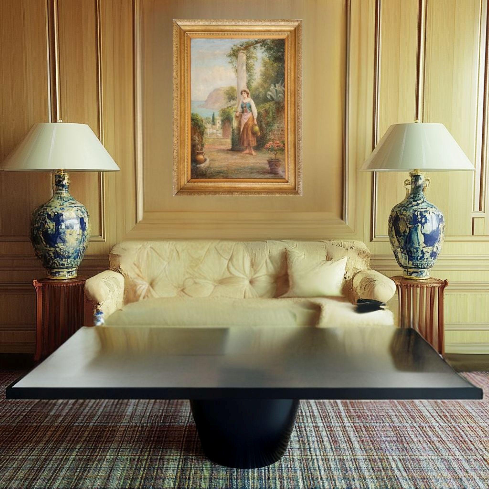 Signiert unten rechts.

Arthur Trevor Haddon (1864-1941) war ein Meister darin, heitere und malerische Momente festzuhalten, und seine Darstellung einer jungen Frau, die sich um einen Garten am Ufer kümmert, ist keine Ausnahme. In sanftes,