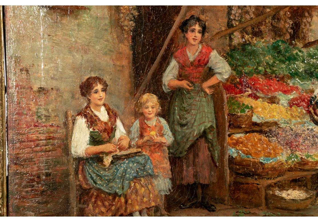 Arthur Trevor Haddon, RBA „UK, 1864-1941“, Ölgemälde auf Leinwand, venezianische Genreszene (Schule von Barbizon) im Angebot