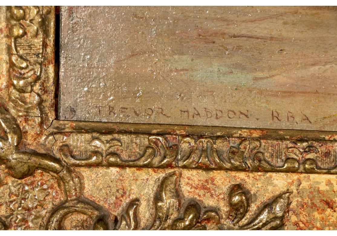 Intagliato Arthur Trevor Haddon RBA 'Regno Unito, 1864-1941' Olio su tela, Scena di genere veneziano in vendita