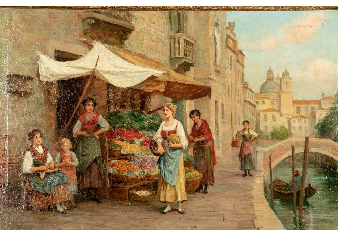 Arthur Trevor Haddon, RBA „UK, 1864-1941“, Ölgemälde auf Leinwand, venezianische Genreszene im Angebot 2