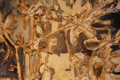 Textured Still Life of Flowers in Vases