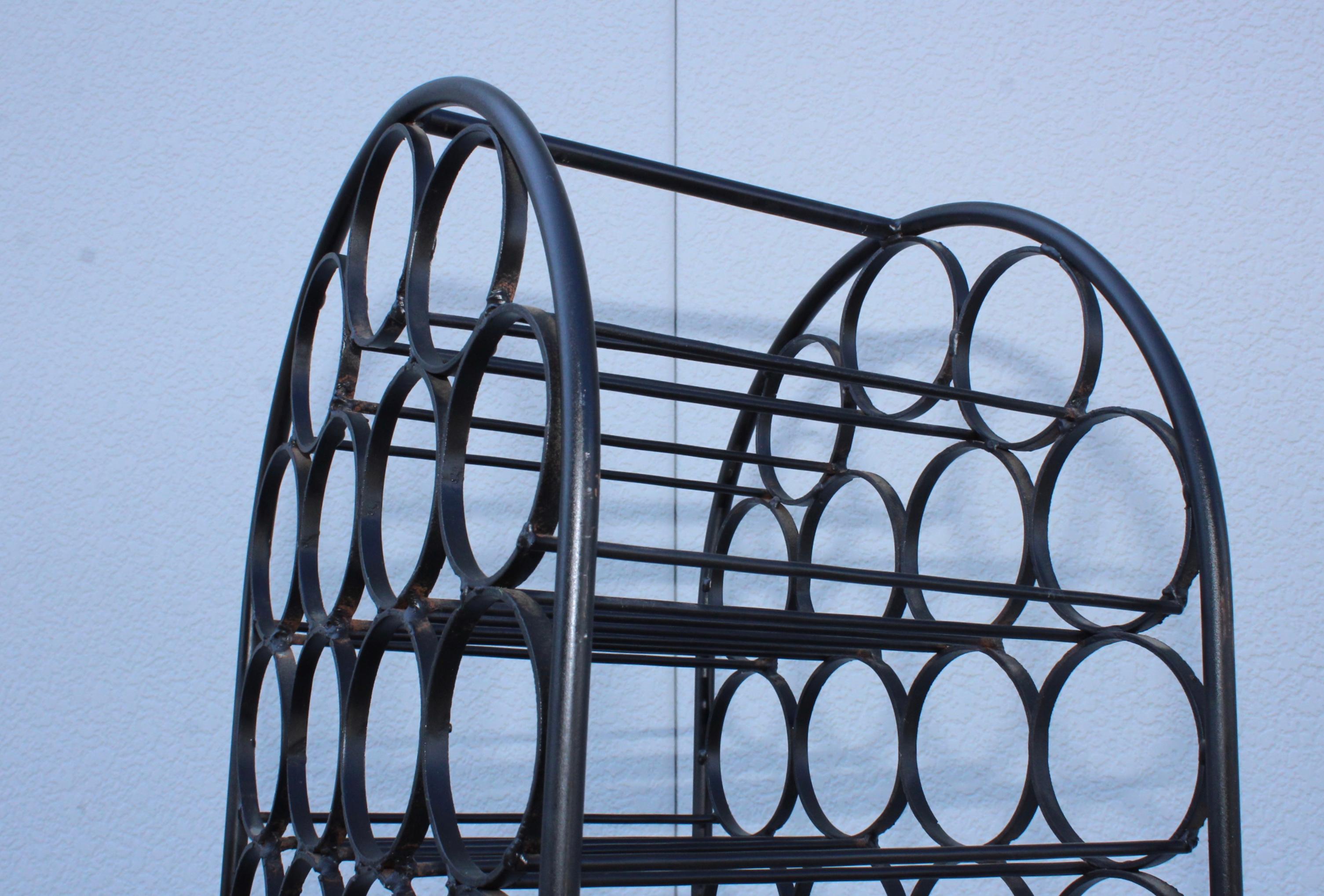 Arthur Umanoff 67-Bottle Wrought Iron Wine Rack 3