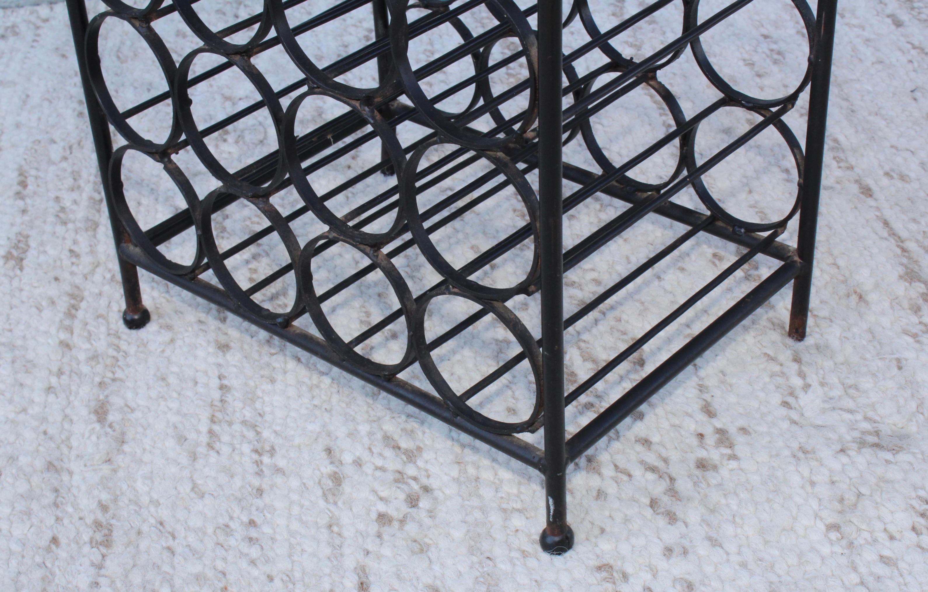 Arthur Umanoff 67-Bottle Wrought Iron Wine Rack 1