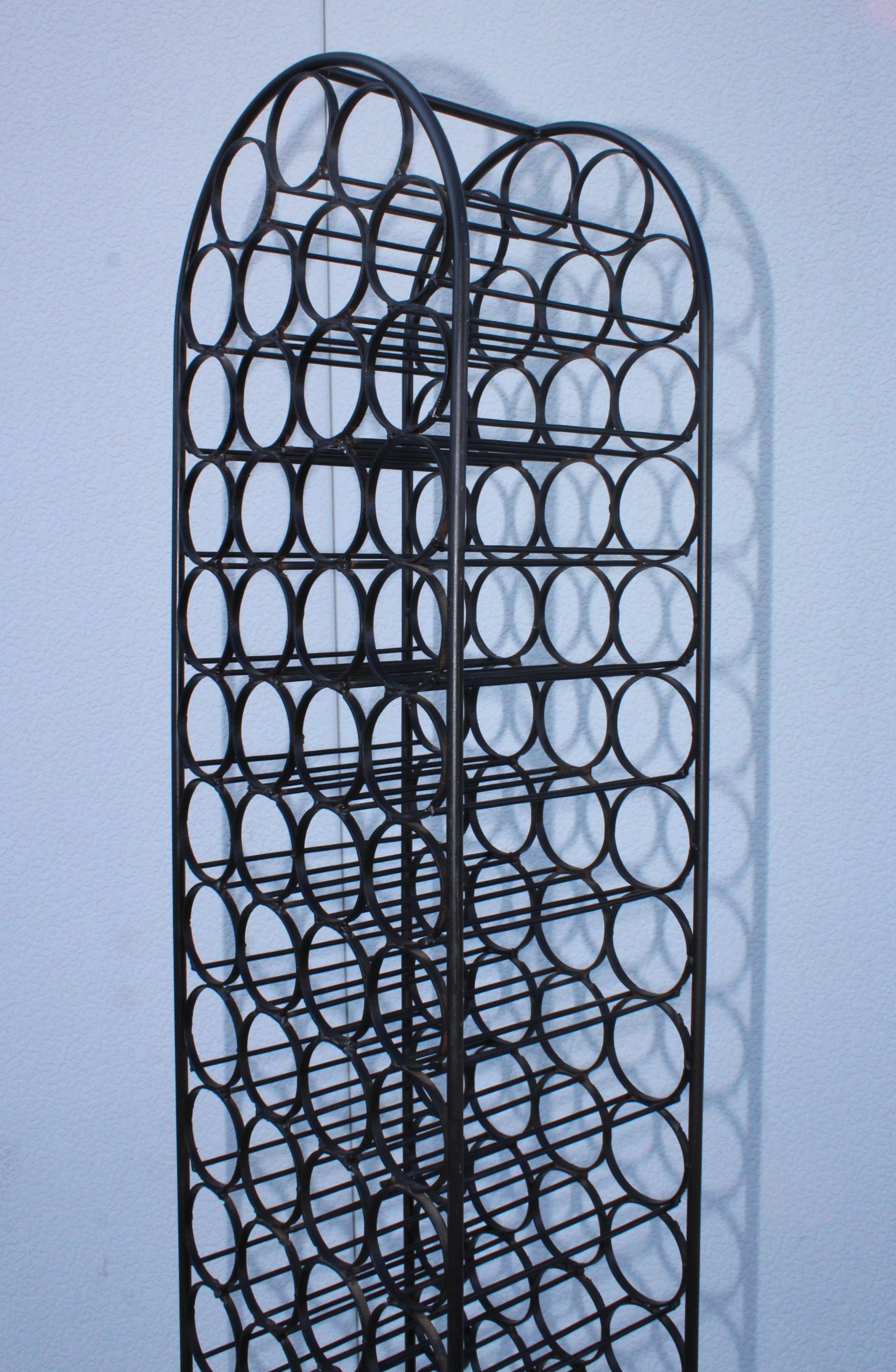 Arthur Umanoff 67-Bottle Wrought Iron Wine Rack 2