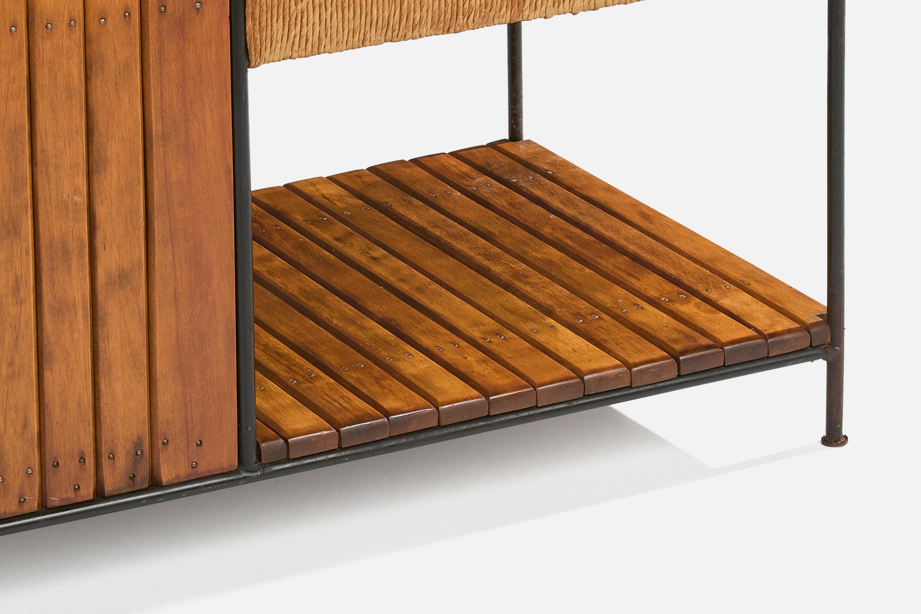 Arthur Umanoff, Leggio, ferro, betulla, giunco, formica, USA, anni '50 in vendita 6