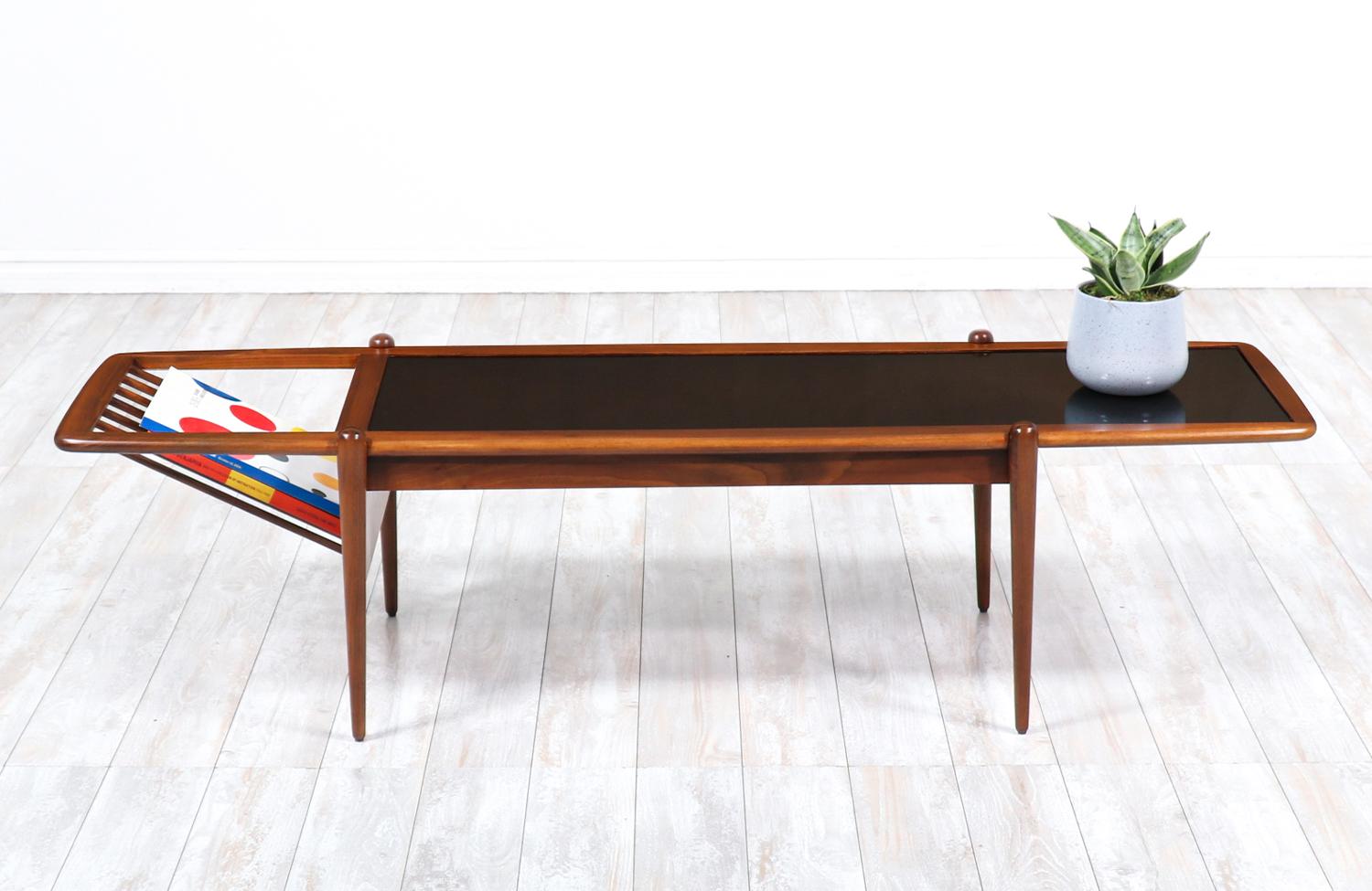 Mid-Century Modern Arthur Umanoff Coffee Table with Magazine Rack for Washington Woodcraft